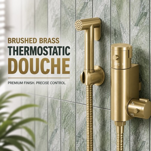 Brushed brass thermostatic - brushed,