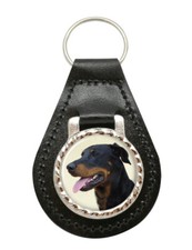 Beauceron Dog Leather Key Fob