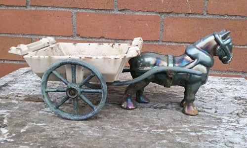 Heavy enameled cast iron horse - iron,