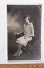 Vintage Photograph  Britannias Portraits 1920s Lady Fashionable Clothing Watch 