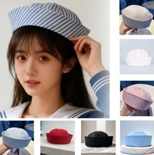 Breathable Striped Sailor Hat