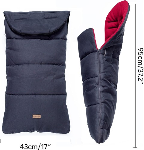 Baby winter footmuff - winter, black