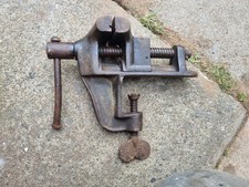 Vintage Small  Jewellers/Gunsmith Vice Clamp Table Vice British Made 2-1/2" jaws