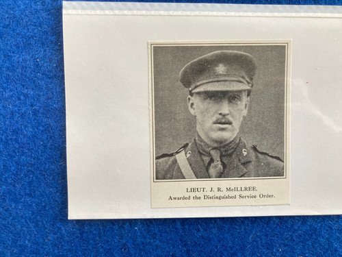 Ww1 lieut mcillree dso - lieut,