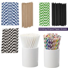 Retro Paper Drinking Straws