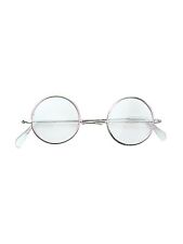 Clear John Lennon Round Hippy Ozzy Retro Style Gold Glasses Fancy Dress 60s 70s