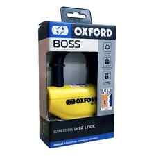 Oxford Boss 14mm Motorcycle Motorbike Disc Lock Yellow
