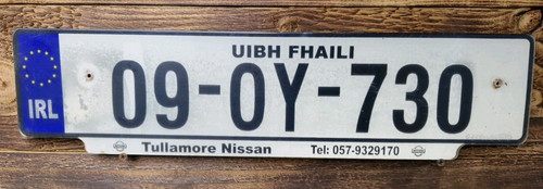Vintage irish license - irish,