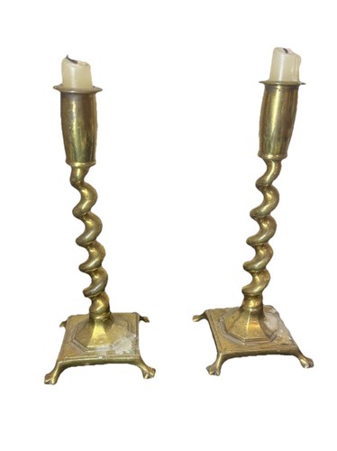 Vintage brass barley twist - brass,