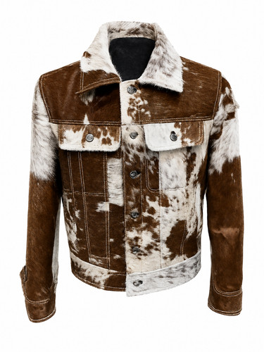 Men genuine cowhide hair on - cowhide,