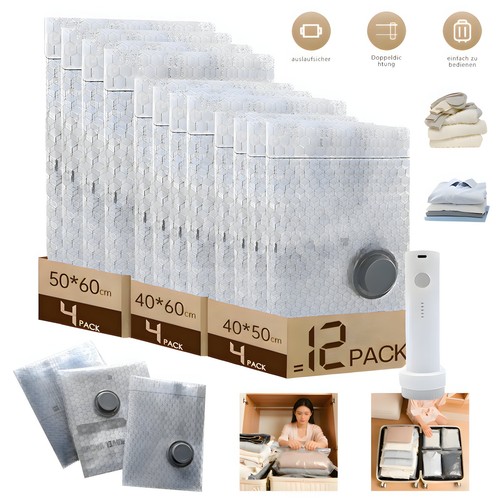 Pack vacuum storage bags - 12,