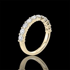 18ct Yellow Gold Eternity Ring Displaying 1ct of  Lab Grown VS Diamonds 