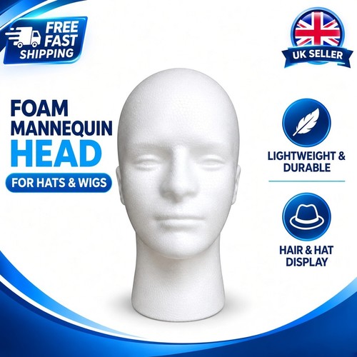 Polystyrene foam head dummy - head,