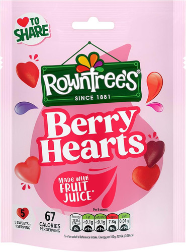 Rowntree berry hearts - berry,
