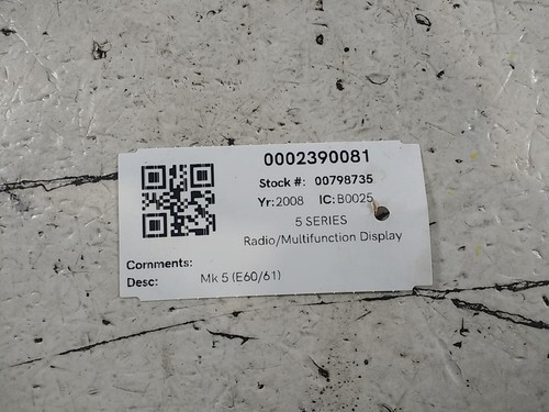 2008 bmw series radio - 2008,
