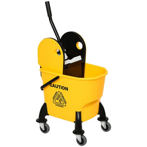 Homcom mop bucket wheels - bucket, on