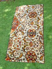 Vintage Royal Wilton Axminster Wool Rug Cream/Multi