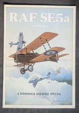 A Windsock Datafile Special RAF SE5a J M Bruce Paperback Book Free UK Post