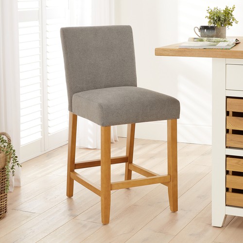 Bar stool monty - grey, fabric