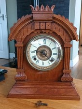 Antique ansonia mantel - clock,
