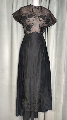 1930 black designer bustle - designer,