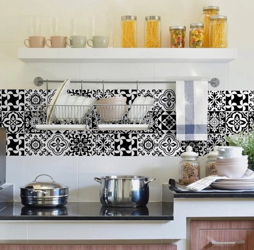 Vintage moroccan tile stickers - tile,