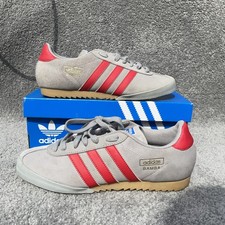 Adidas Originals Bamba Alumi Grey Red Mens Size 8 UK / EUR 42 D65789 Very GC