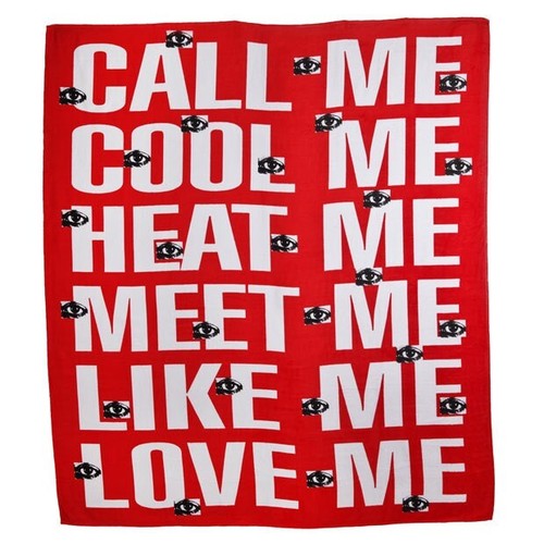 Barbara kruger bech towel wow - barbara,