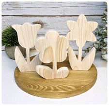Unfinished wooden flower - unfinished,