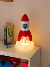 Rocket 3-in-1 Bedside Light, Digital Clock & Ceiling Projector