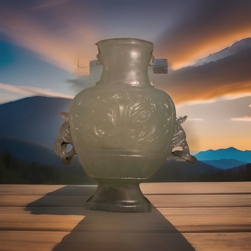 Genuine jade qing dynasty - genuine, vase
