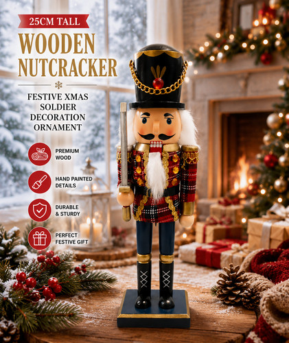 25cm wooden christmas - 25cm,