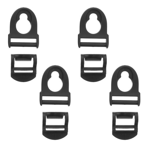 Black plastic kayak seat clips - plastic,