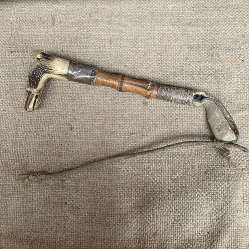 Beagling whip carved hound - whip, w