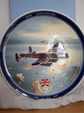 Wedgewood Plate Commemorating  60th Anniversary Of VE DAY Lancaster Bomber