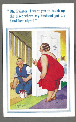 Vintage comic postcard oh - postcard, 'oh