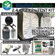 Grow Tent Kit 2.4 x 1.2m 16mm