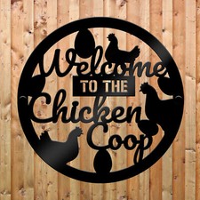 Chicken Coop Sign Wall Mounted