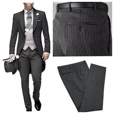 Black Grey Pinstripe Trouser