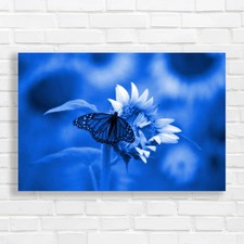 Butterfly On Flower Canvas