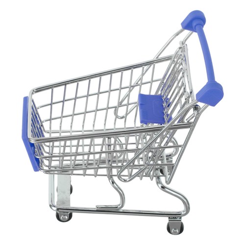 Metal mini shopping cart - metal,