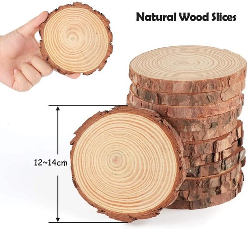 Wood slices round discs 16cm - wood,