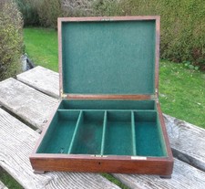Vintage Harrods SW1 Empty Wooden Oak Cutlery Box divided into 5 Sections