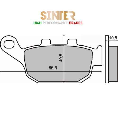 Rear sintered brake pads honda - brake,