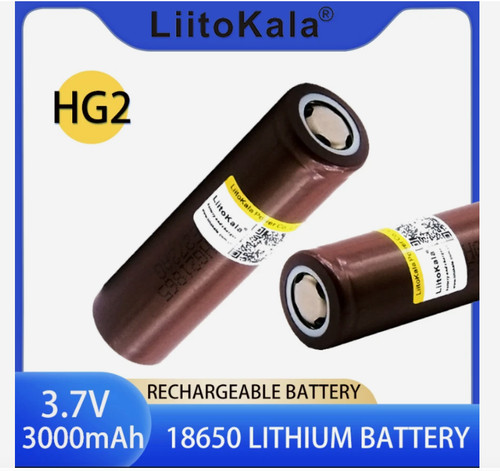 2pcs liitokala 18650 battery - 2pcs,