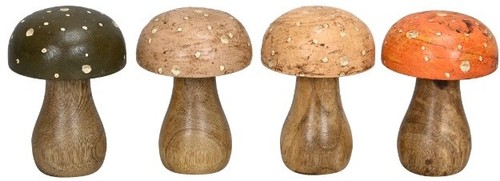 Set wooden mushrooms - set,