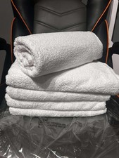 5 White Bath Towels 100% Cotton Ex Hotel Stock Bath Towels