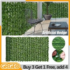 3M Artificial Hedge Fake Ivy Leaf Garden Fence Privacy Screening Roll Wall Panel