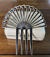 Vintage Sunray Style Art Deco Hair Comb Celluloid Lovely Detail Measures 5"