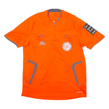 ADIDAS Switzerland FA Referee Mens Football Shirt Jersey Orange 1/4 Zip M